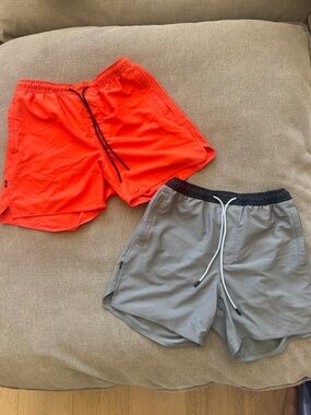 STANCE Orange and Gray Athletic Shorts Set